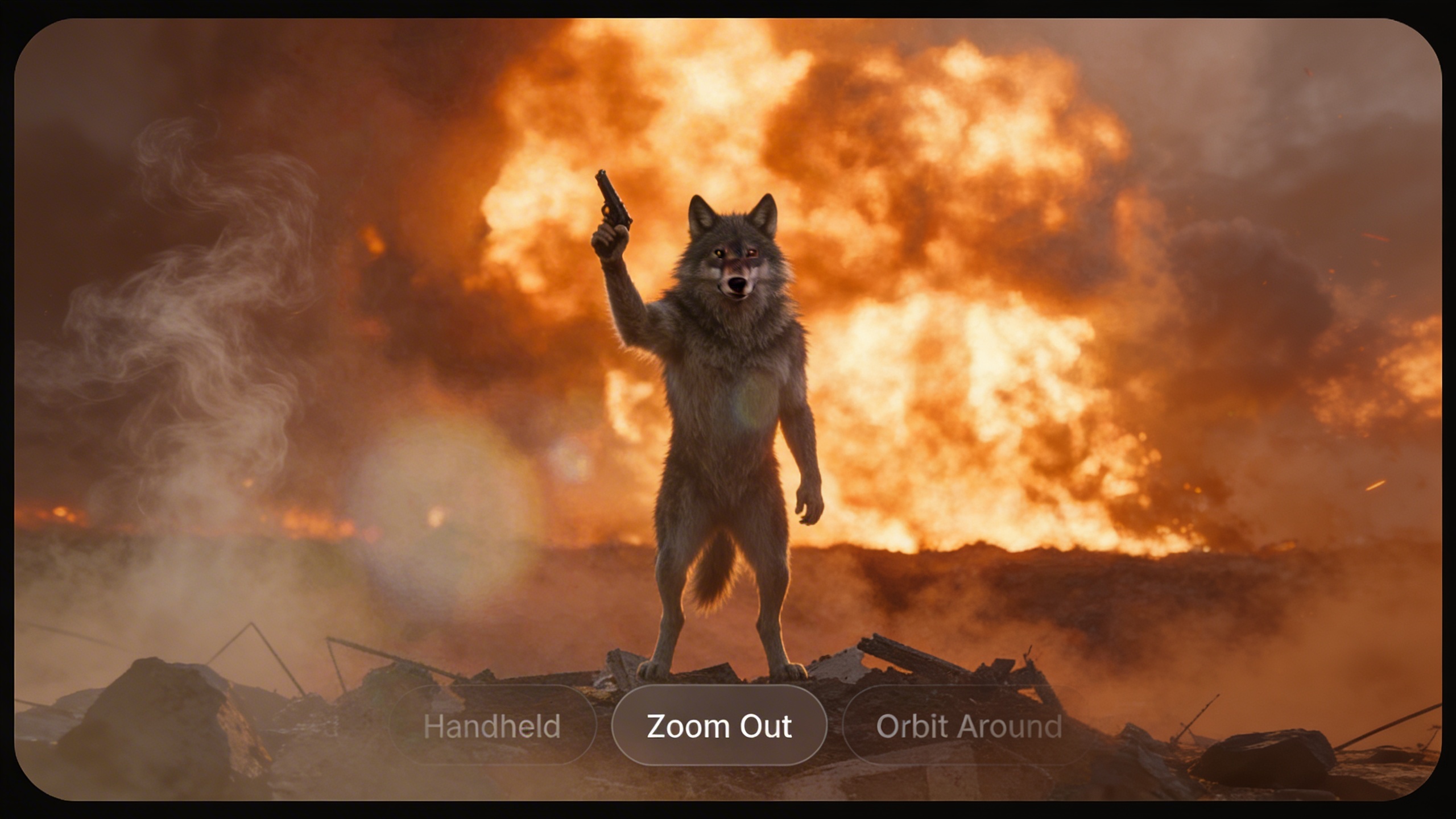 Cinematic motion control scene